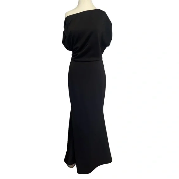 Elegant Black Off-Shoulder Evening Gown